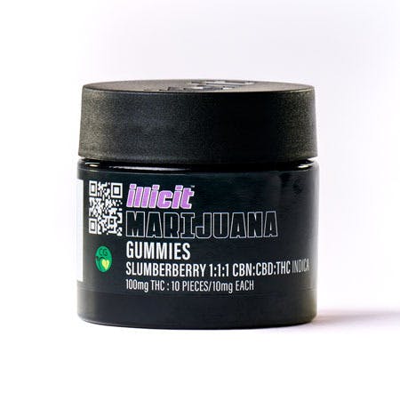 ILLICIT - Slumberberry 100mg Nighttime Gummies (1:1:1 CBN:CBD:THC) - 1