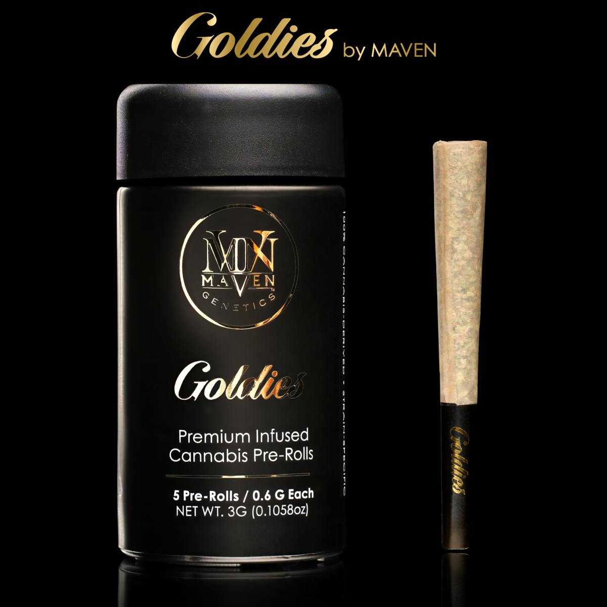 Maven Genetics - French Lotus Goldies Infused Pre-Rolls 5-Pack [3g] - 1