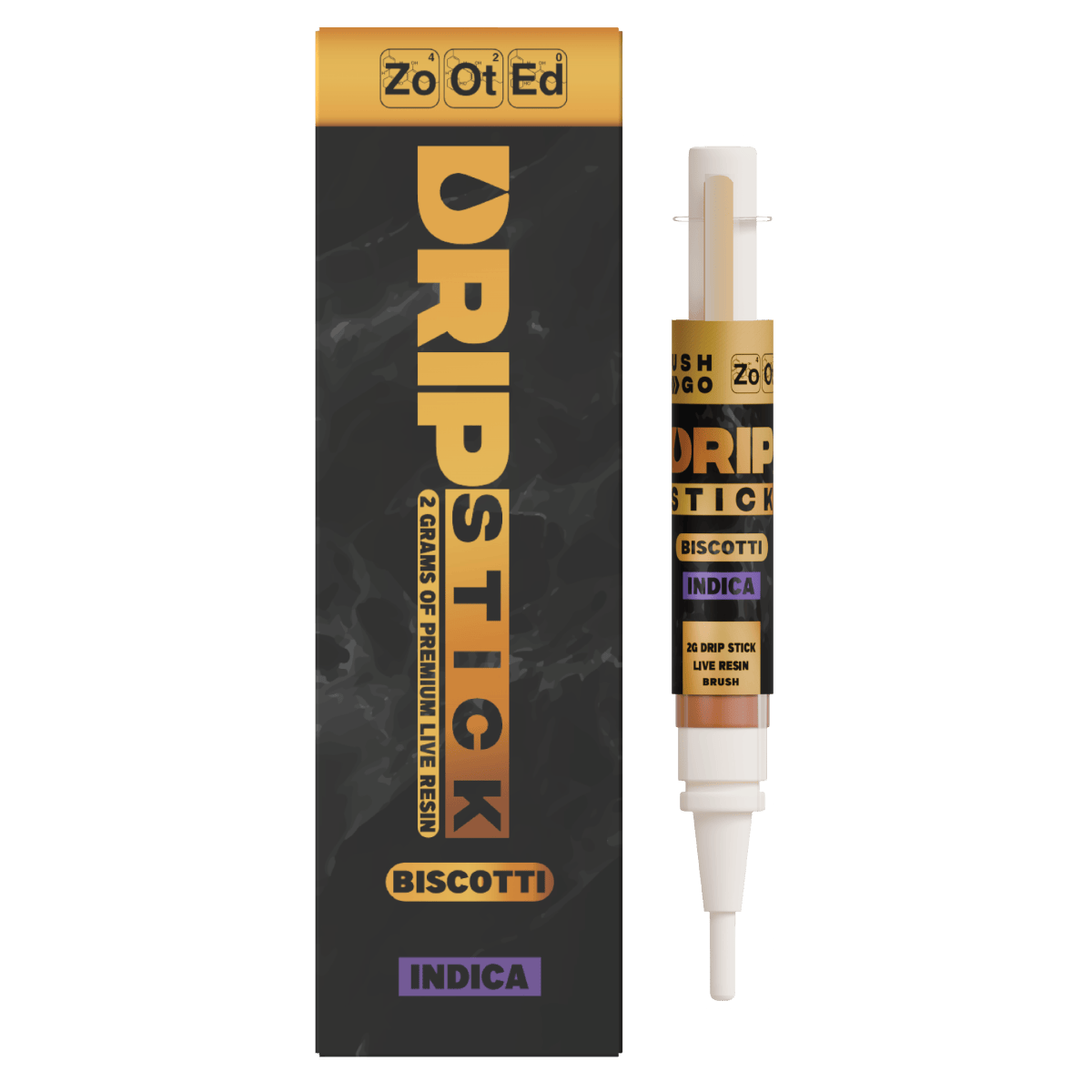 Zooted Brandz - MI - Biscotti | Drip Stick | Live Resin Brush | 2g - 1
