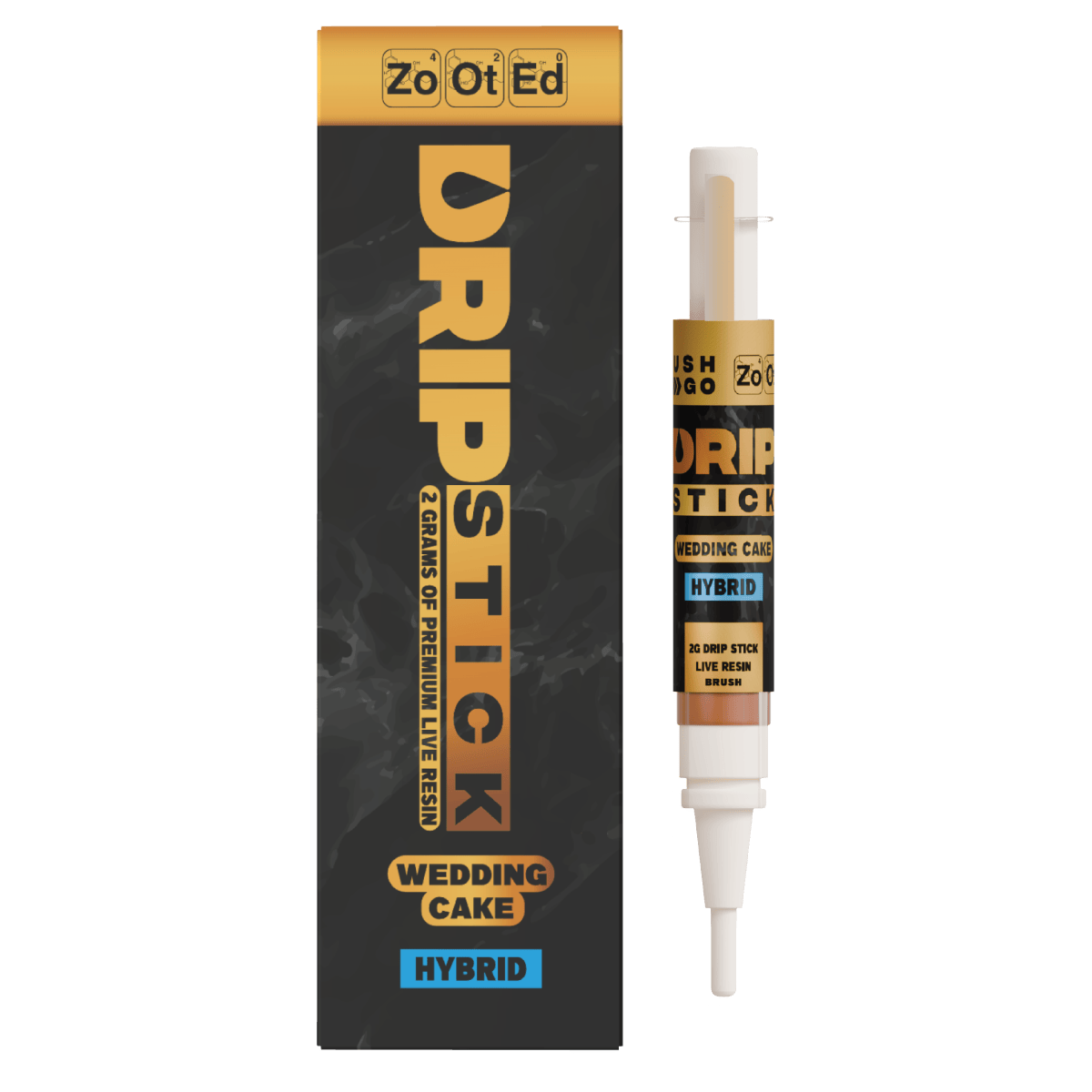 Zooted Brandz - MI - Wedding Cake | Drip Stick | Live Resin Brush | 2g - 1