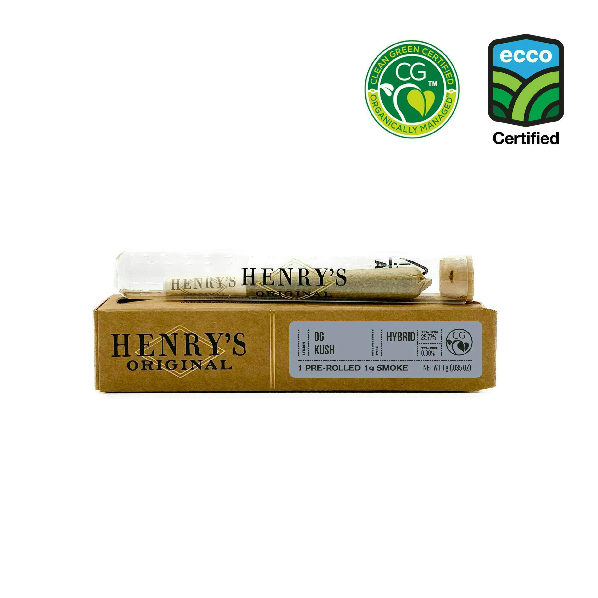 Henry's Original - Henry's Original | OG Kush | Joints | 1g - 1