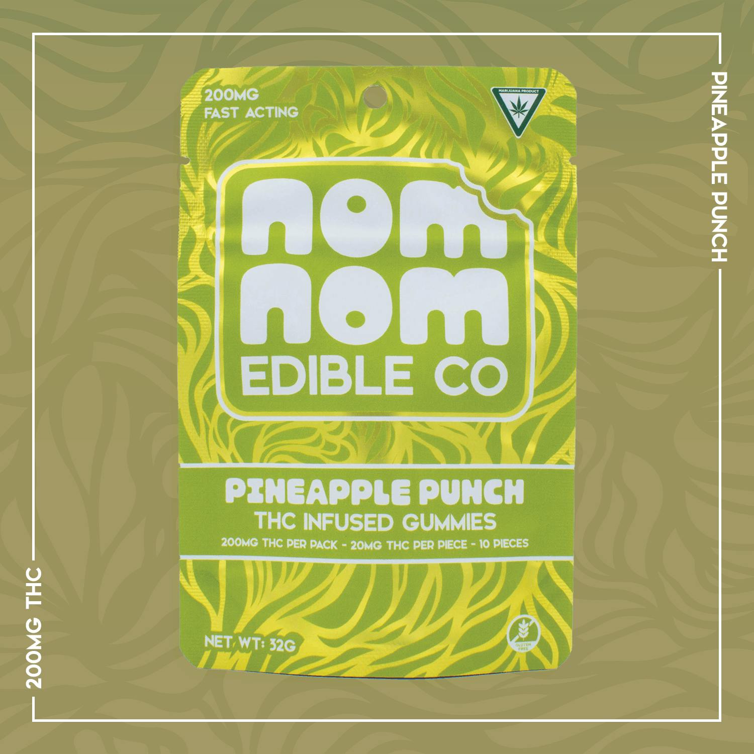 Nom Nom Edible Co - Nom Nom Gummies | Pineapple Punch | 200mg - 1