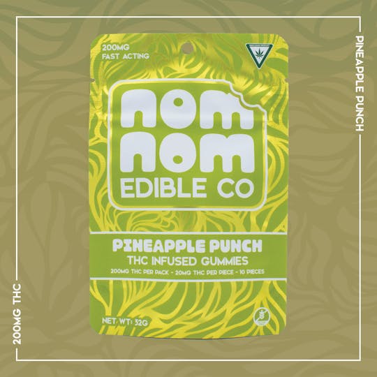 Nom Nom Edible Co - Nom Nom Gummies | Pineapple Punch | 200mg - 1