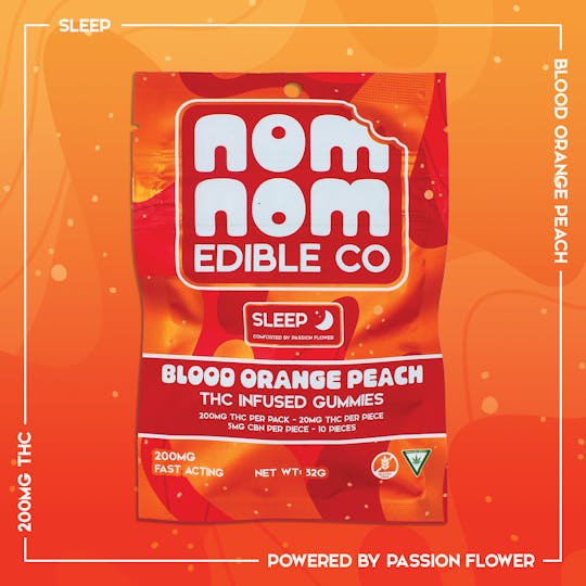 Nom Nom Edible Co - Nom Nom Gummies | Blood Orange Peach | 200mg - 1