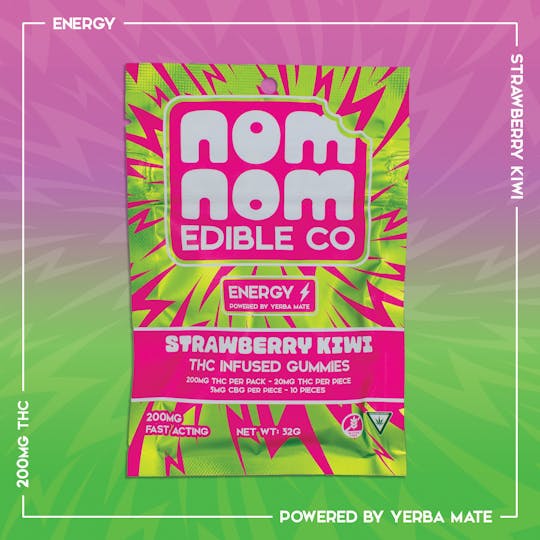 Nom Nom Edible Co - Nom Nom Gummies | Strawberry Kiwi | 200mg - 1