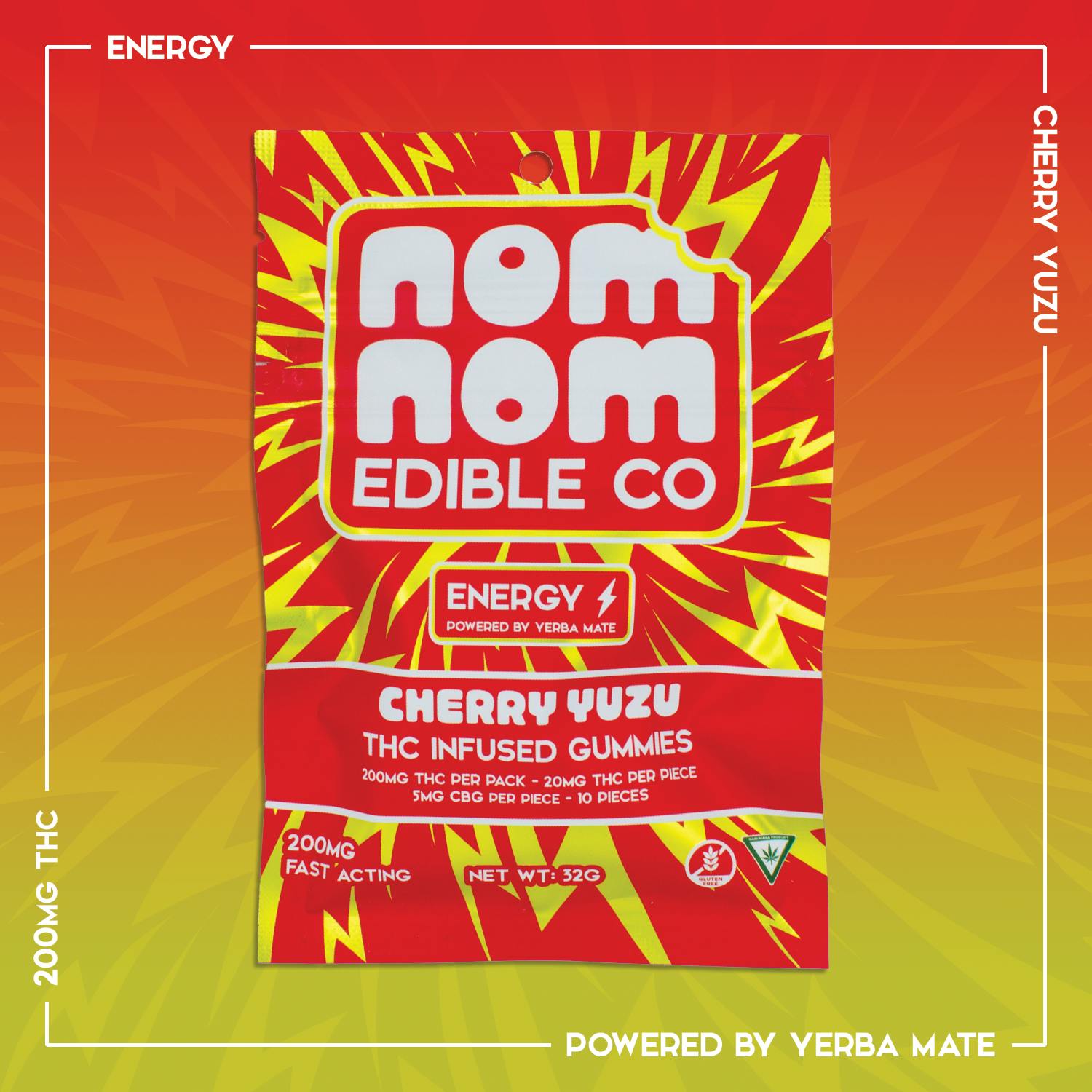 Nom Nom Edible Co - Nom Nom Gummies | Cherry Yuzu | 200mg - 1