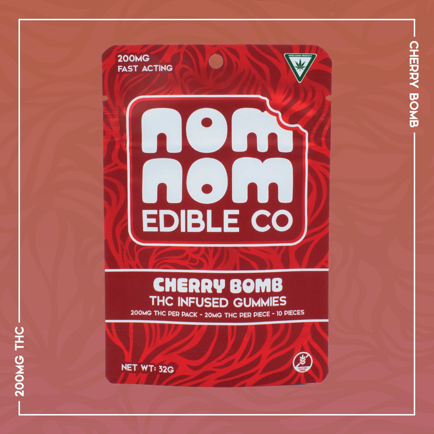 Nom Nom Edible Co - Nom Nom Gummies | Cherry Bomb | 200mg - 1