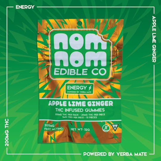 Nom Nom Edible Co - Nom Nom Gummies | Apple Lime Ginger | 200mg - 1