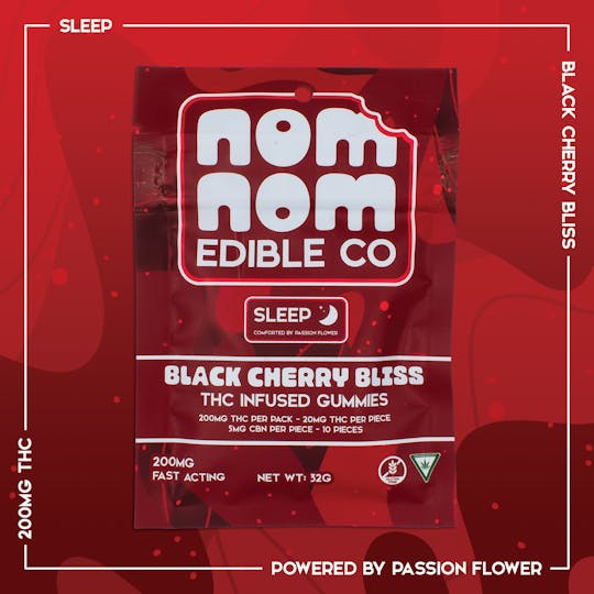 Nom Nom Edible Co - Nom Nom Gummies | Black Cherry Bliss | 200mg - 1