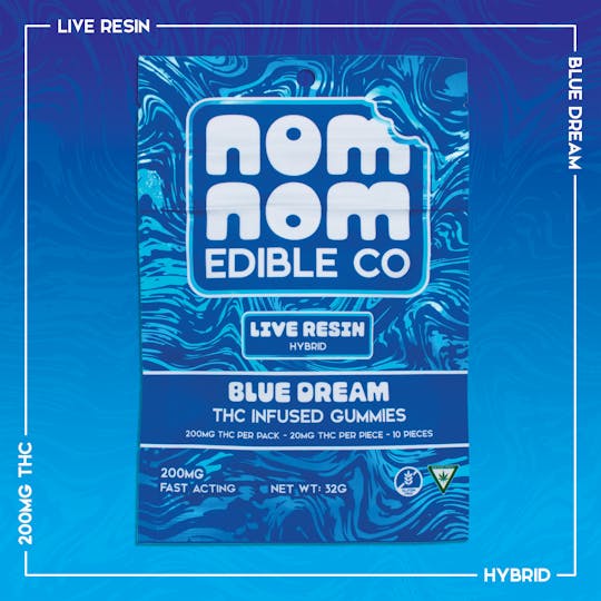 Nom Nom Edible Co - Nom Nom LR Gummies | Blue Dream | 200mg - 1