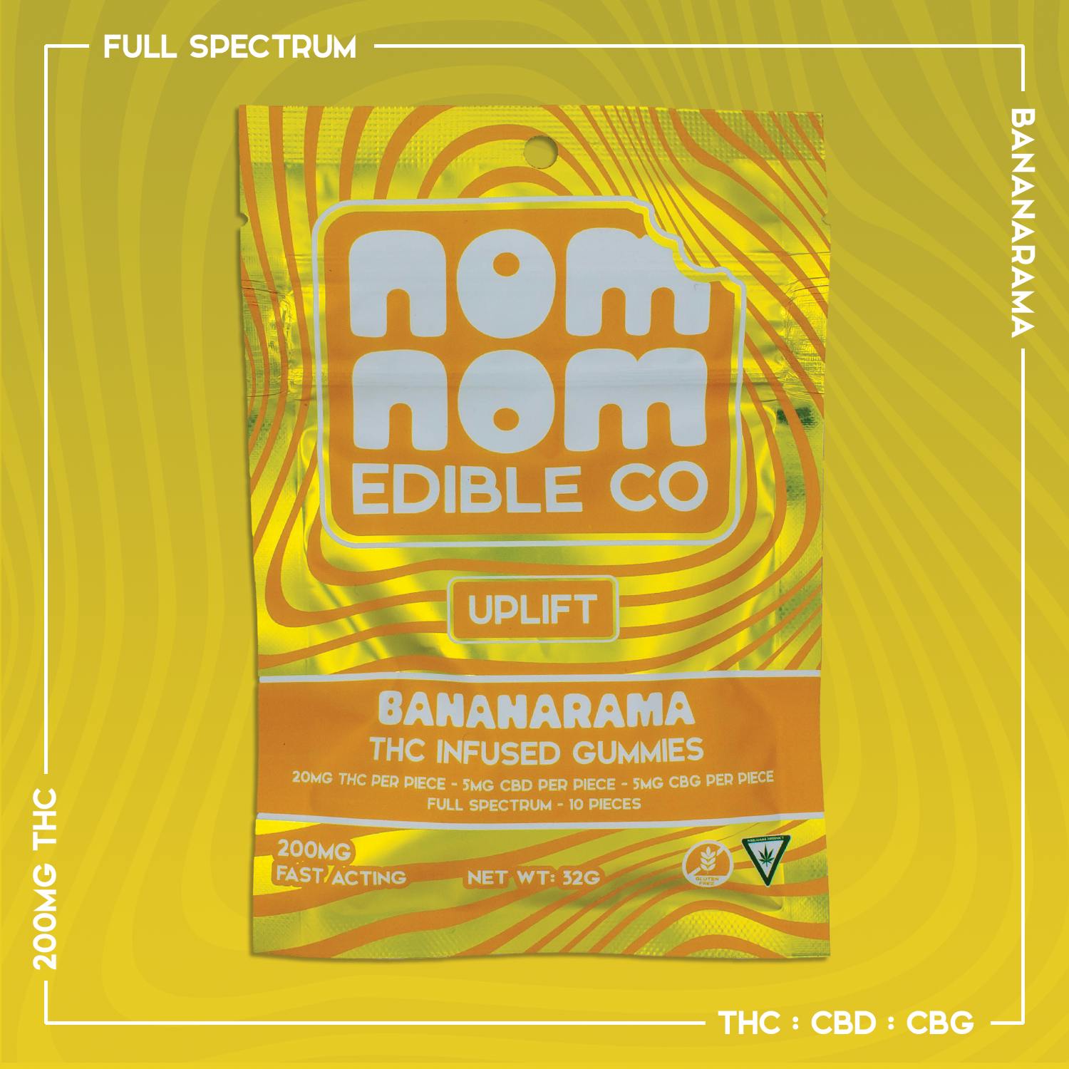Nom Nom Edible Co - Nom Nom Gummies | Bananarama | 200mg:50mg - 1