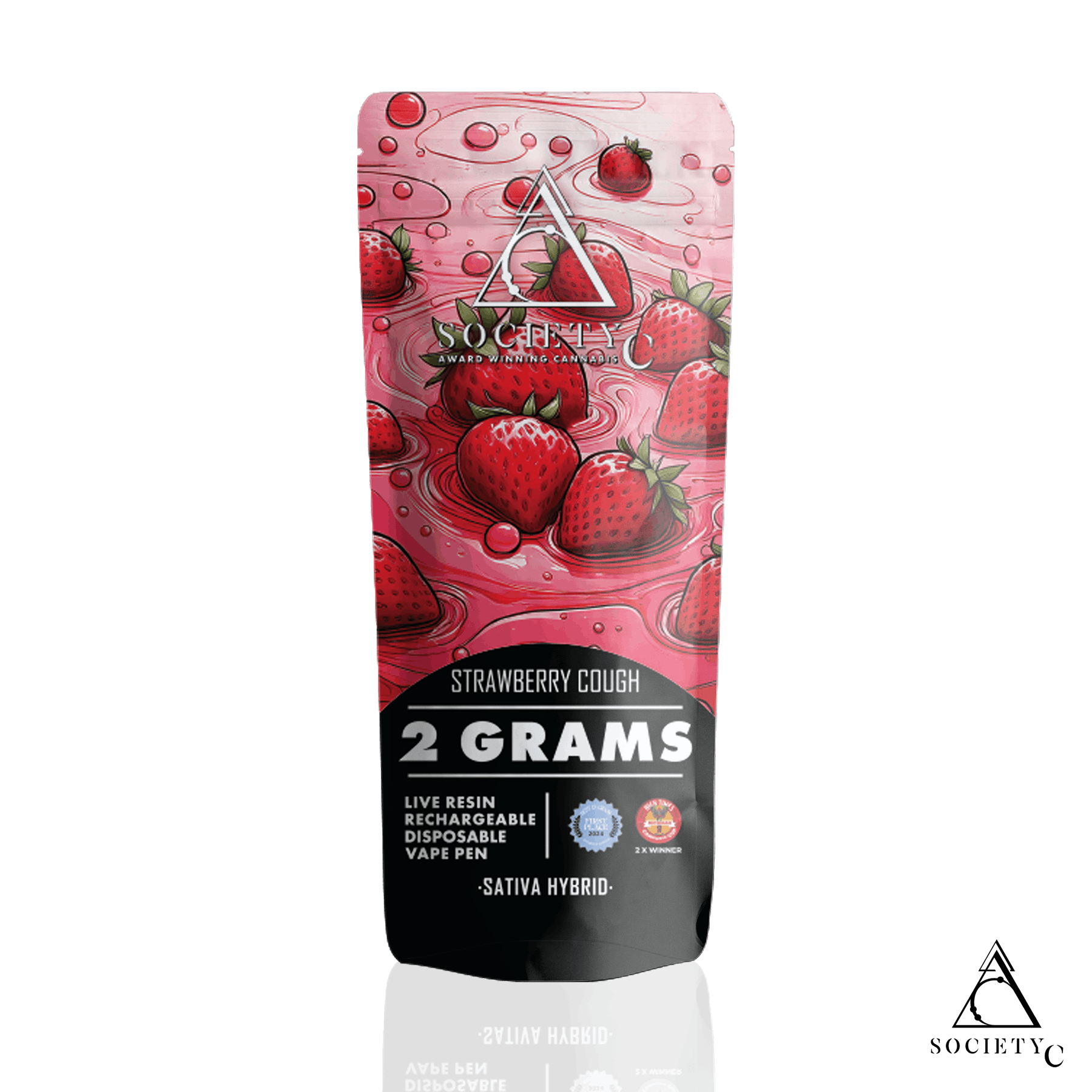 Society C - Society C - Strawberry Cough - 2g Live Resin Disposable Vape - 1