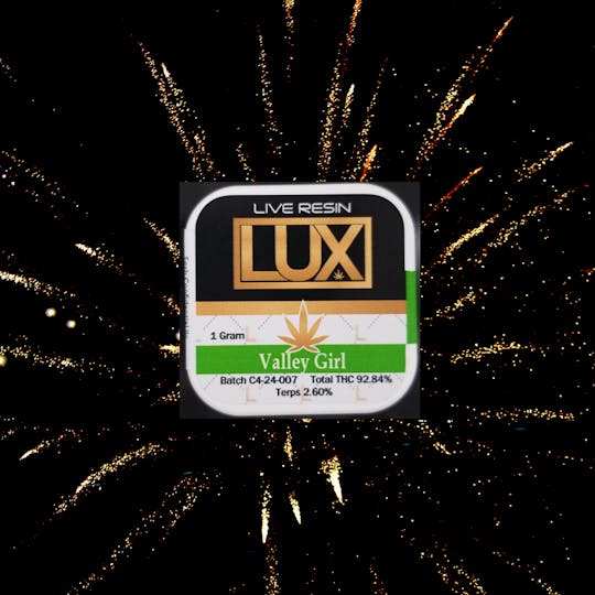 LUX Cannabis Company - LUX VALLEY GIRL 1G LIVE RESIN - 1