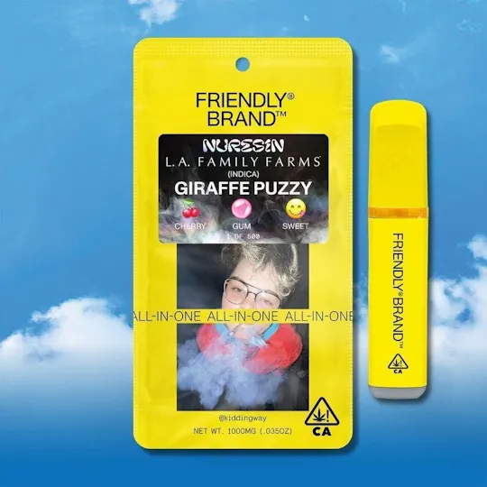 Friendly Brand - Friendly Brand x L.A.F.F. | Giraffe Puzzy | Cured Nuresin AIO | 1g - 1