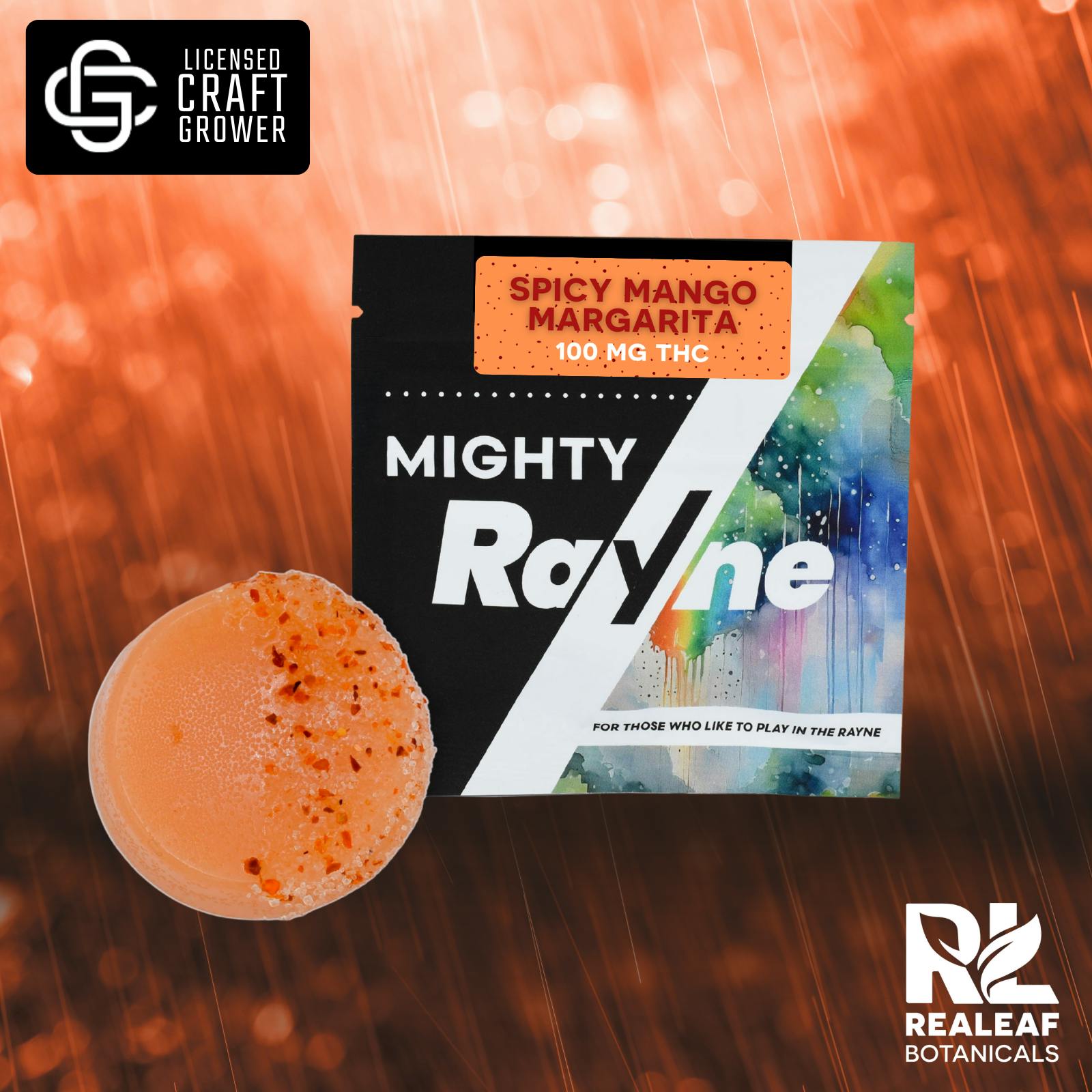 Realeaf Botanicals - Mighty Rayne Macro Gummy - Spicy Mango Margarita 100mg - 1