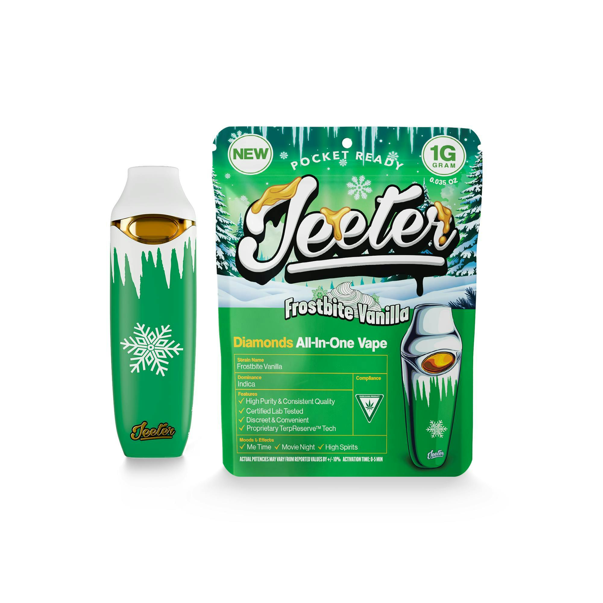 Jeeter - Jeeter | Frostbite Vanilla | Diamonds Disposable | 1g - 1