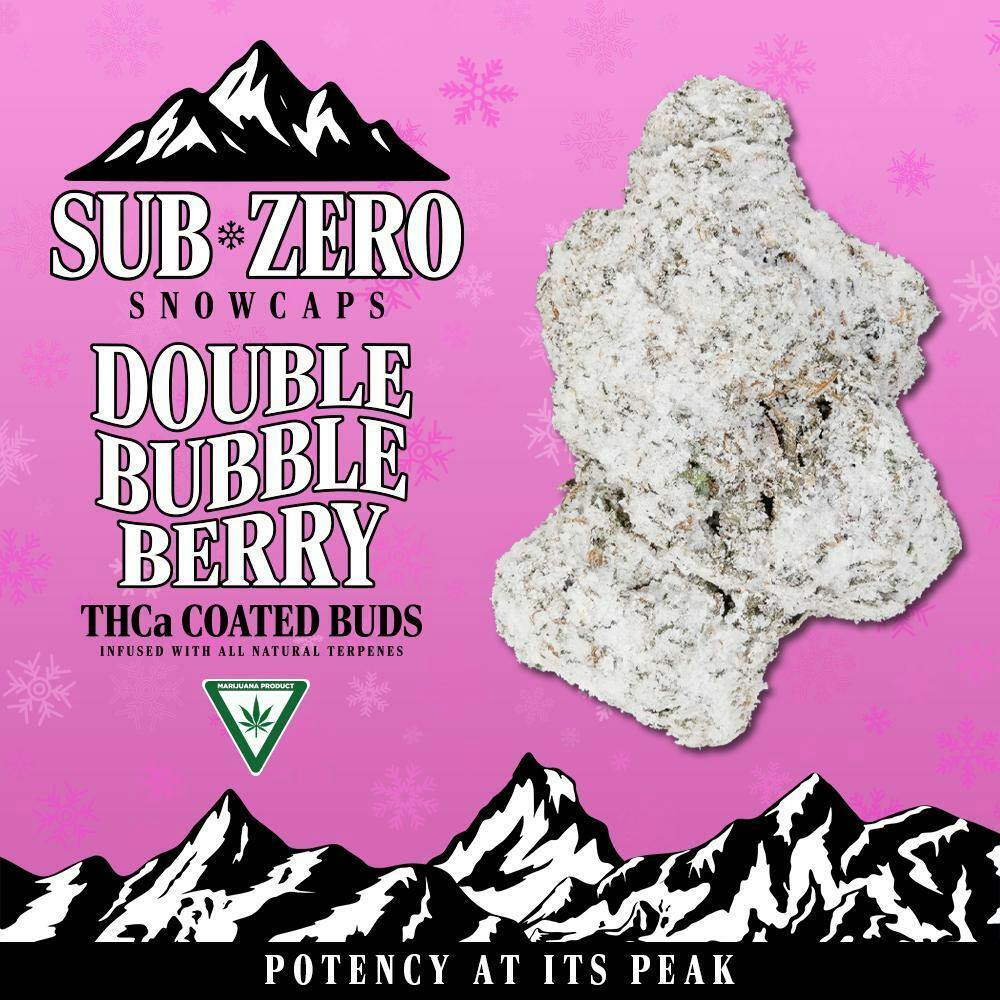 Sub-Zero Snowcaps - SZ SNOWCAPS | Double Bubbleberry | 7g THCA Flower - 1