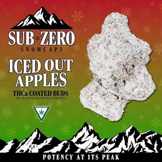 Sub-Zero Snowcaps - SZ SNOWCAPS | Iced Out Apples | 7g THCA Flower - 1