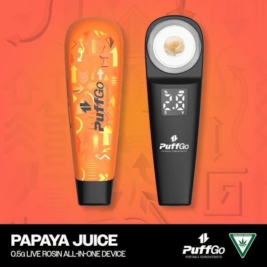 PuffGo Portables - Papaya Juice (S) | 0.5g Live Rosin All-in-one - 1