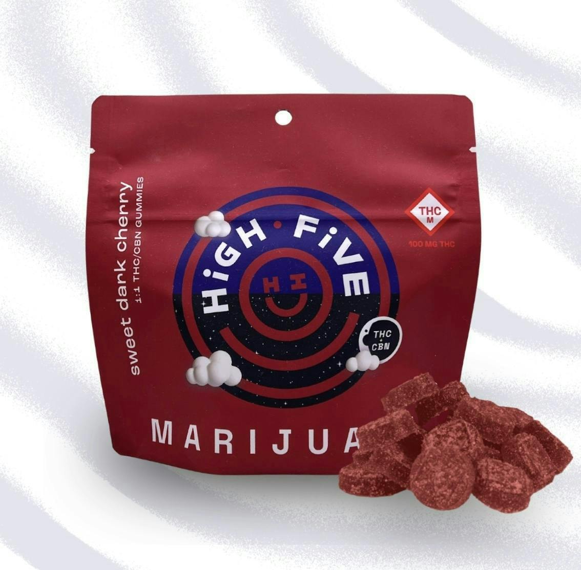 High Five Cannabis - High Five | Sweet Dark Cherry | Gummies | 10mg - 1