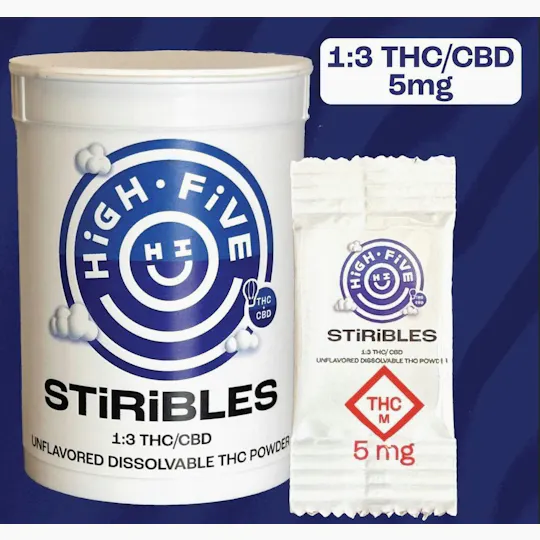 High Five Cannabis - High Five | Unflavored | Stiribles 1:3 | 5mg - 1