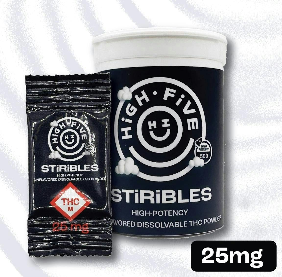 High Five Cannabis - High Five | Unflavored | Stiribles | 25mg - 1