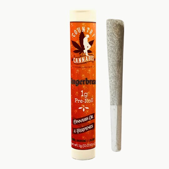 Country Cannabis - Gingerbread | Infused Preroll | 1G - 1