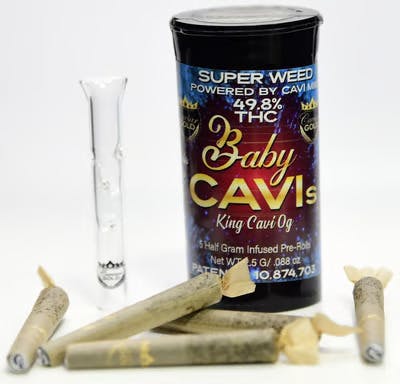 Caviar Gold - Baby Cavi l Infused Pre-Roll l King Cavi OG l .5g l 5pk - 1