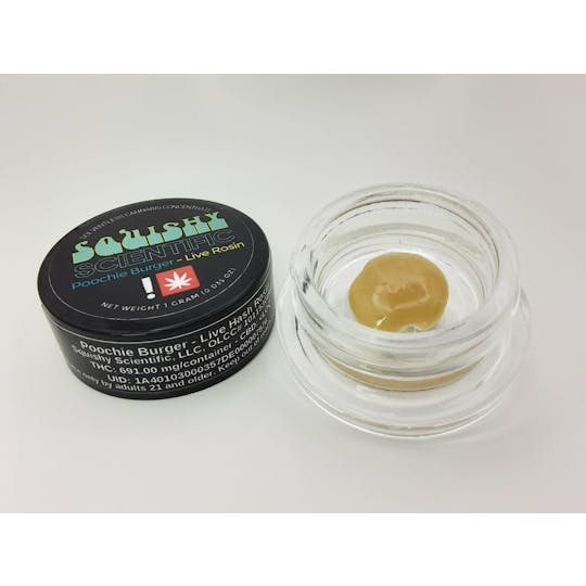 Squishy Scientific - 1 Gram - Poochie Burger - Cold Cured Live Hash Rosin - 1