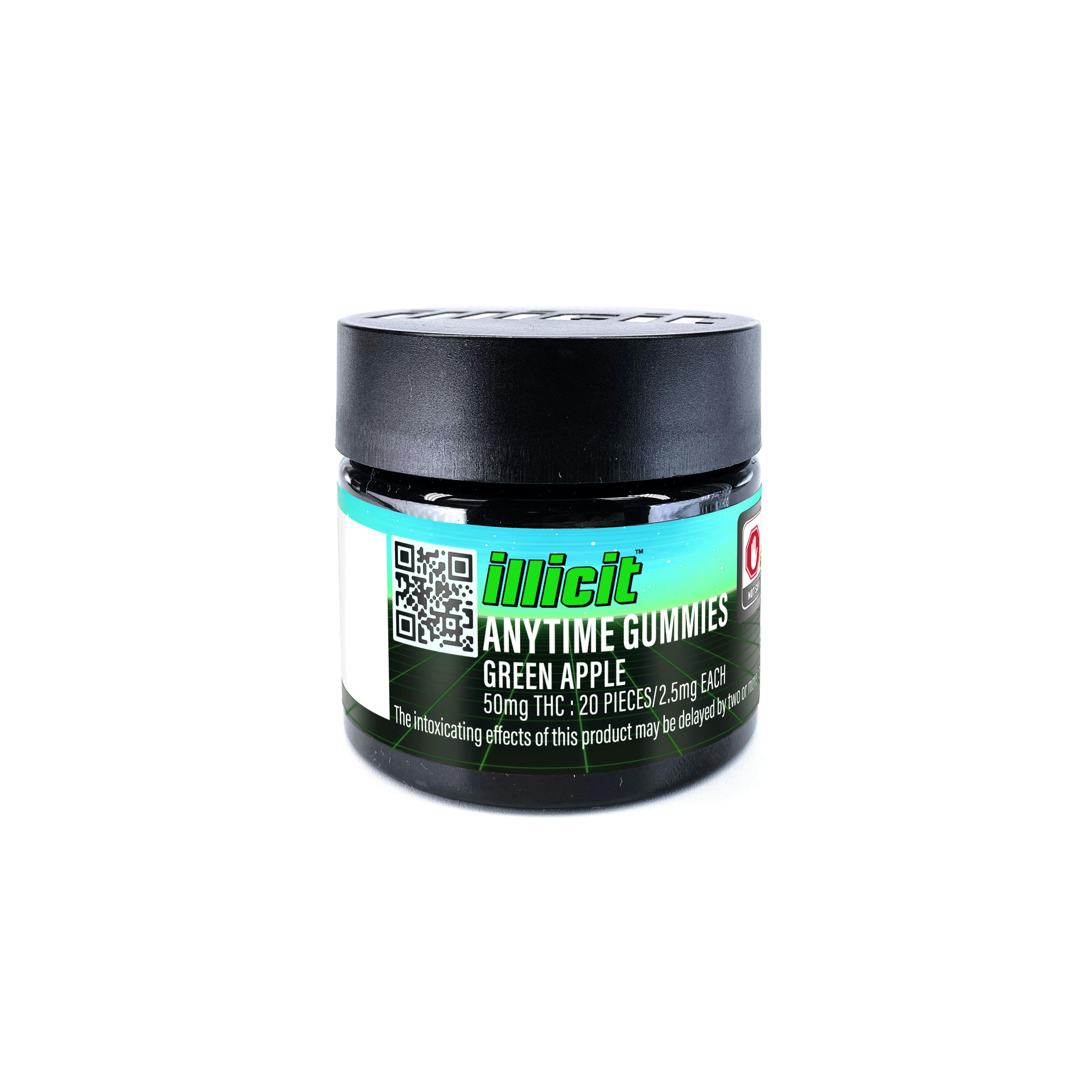 ILLICIT - Green Apple 50mg Anytime Gummies - 1