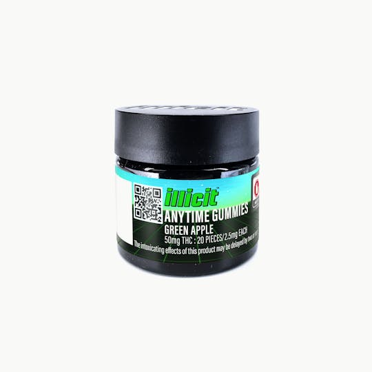 ILLICIT - Green Apple 50mg Anytime Gummies - 1