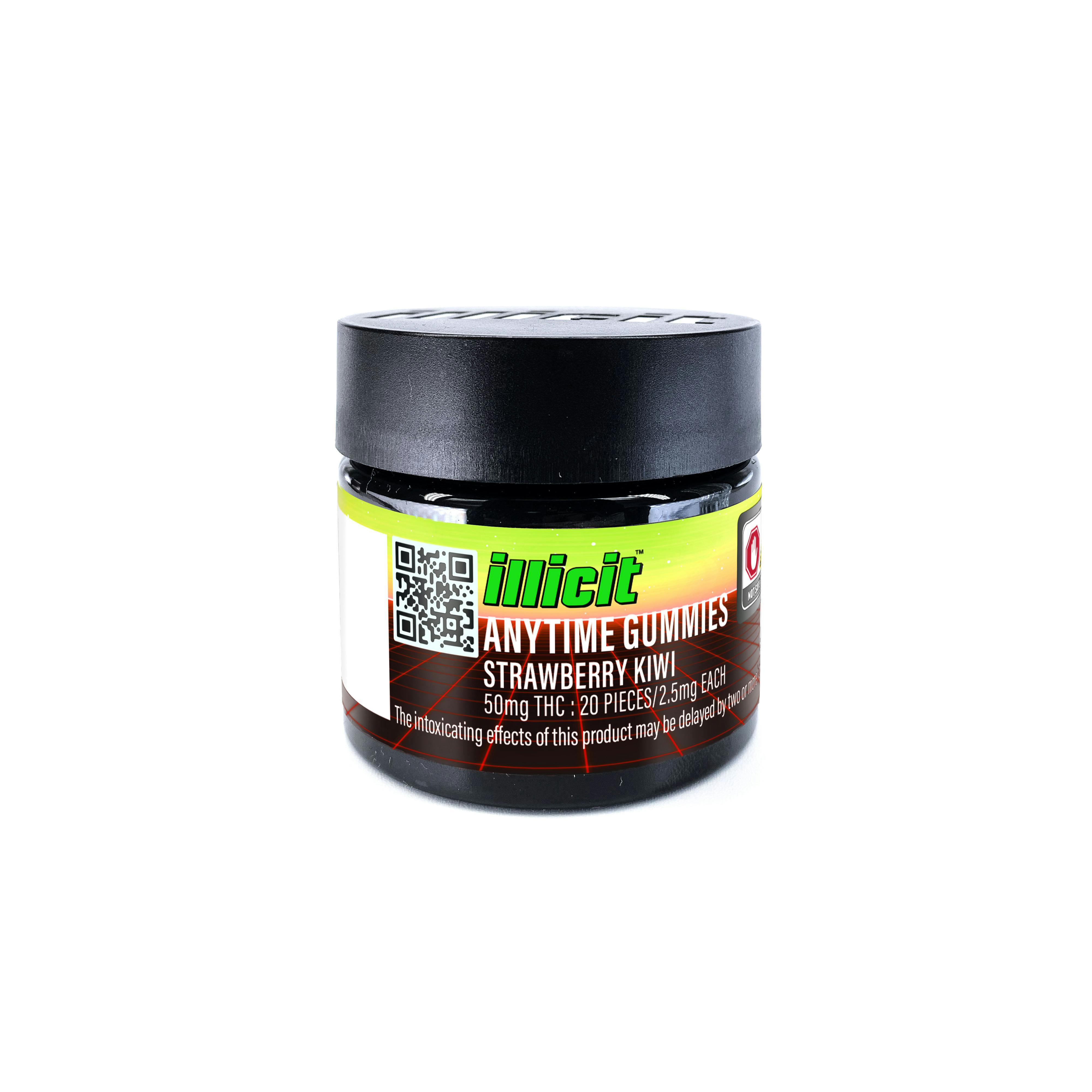 ILLICIT - Strawberry Kiwi 50mg Anytime Gummies - 1