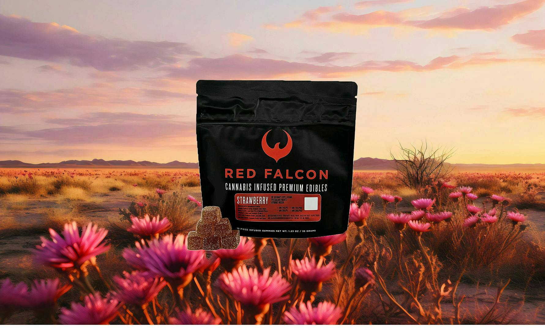 Red Falcon - RF | Strawberry Gummies 10pc | 100mg - 1