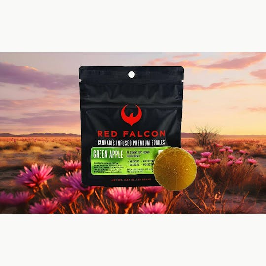 Red Falcon - RF | Green Apple Gummy Coin 1pc | 100mg - 1