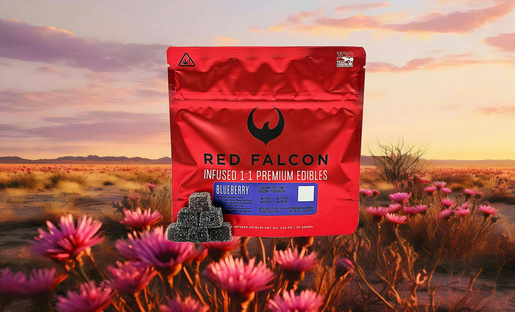 Red Falcon - RF | Blueberry Gummies 10pc | 100mg 1:1 THC/CBN - 1