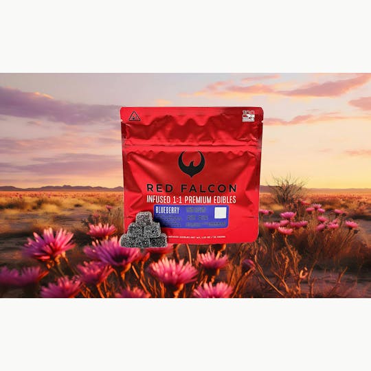Red Falcon - RF | Blueberry Gummies 10pc | 100mg 1:1 THC/CBN - 1