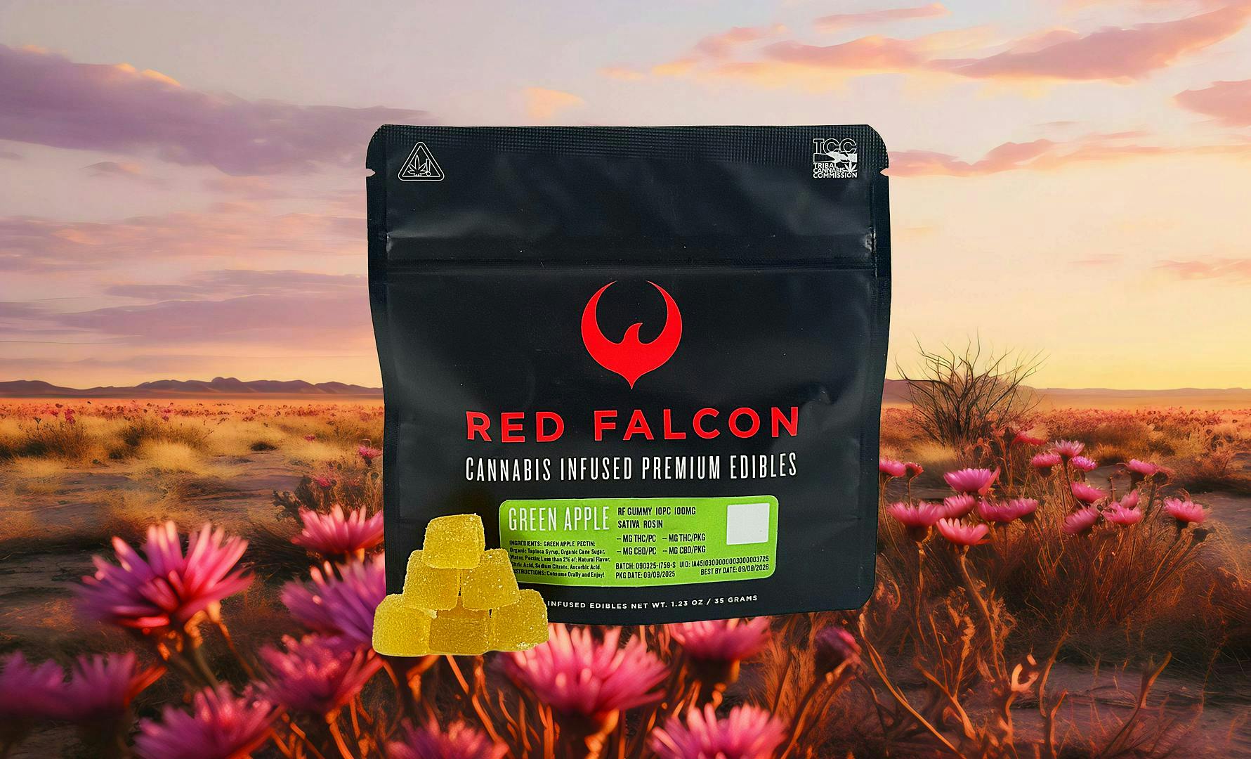 Red Falcon - RF | Green Apple Gummies 10pc | 100mg - 1
