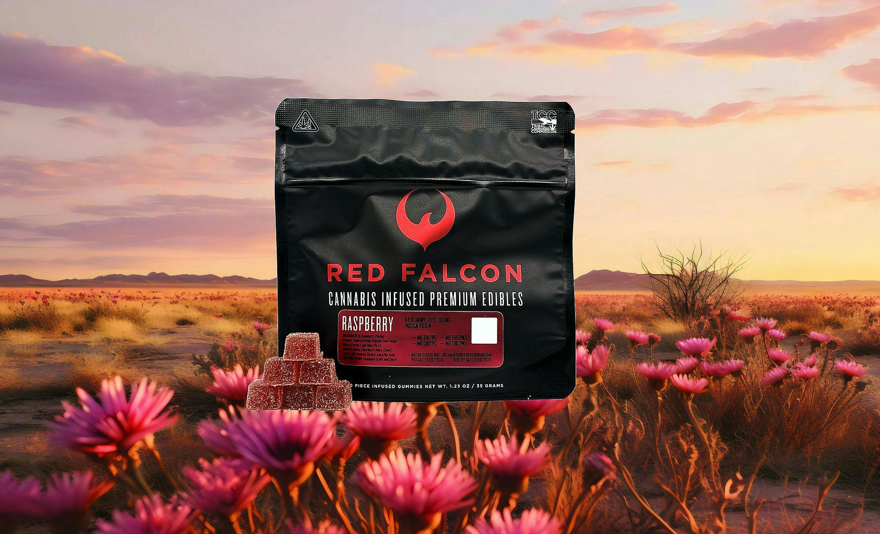 Red Falcon - RF | Raspberry Gummies 10pc | 100mg - 1