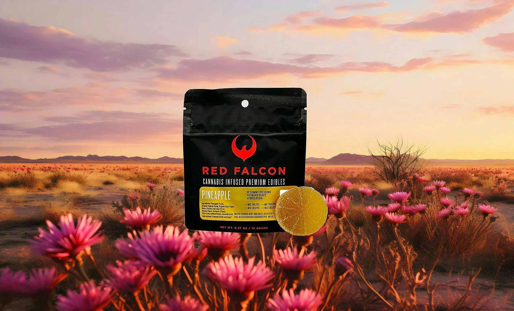 Red Falcon - RF | Pineapple Gummy Coin 1pc | 100mg - 1