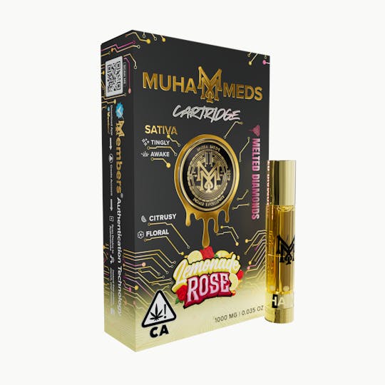 Muha Meds - Lemonade Rose | Melted Diamonds Cartridge | 1000MG - 1