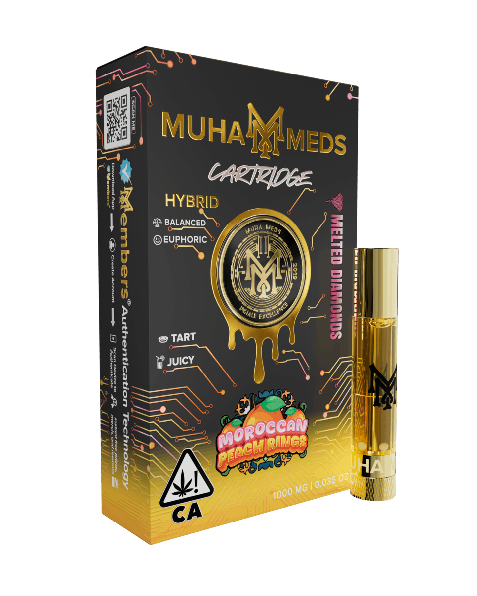Muha Meds - Moroccan Peach Rings | Melted Diamonds Cartridge | 1000MG - 1