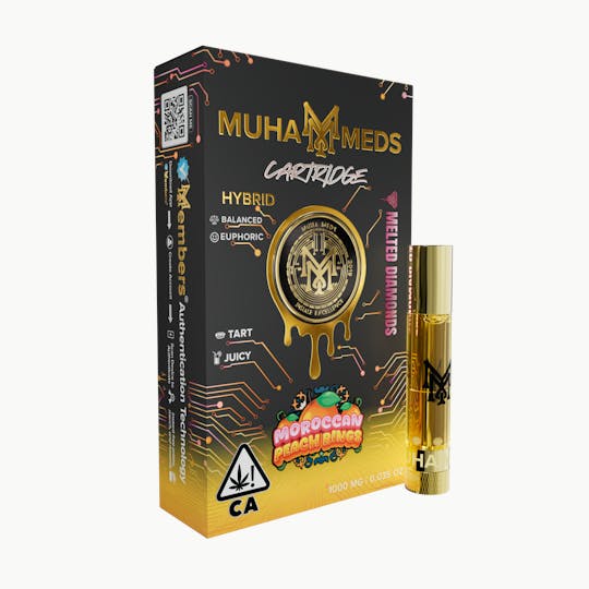 Muha Meds - Moroccan Peach Rings | Melted Diamonds Cartridge | 1000MG - 1