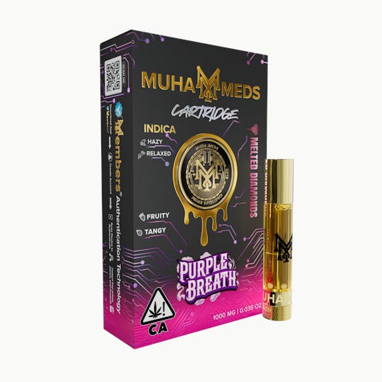 Muha Meds - Purple Breath | Melted Diamonds Cartridge | 1000MG - 1
