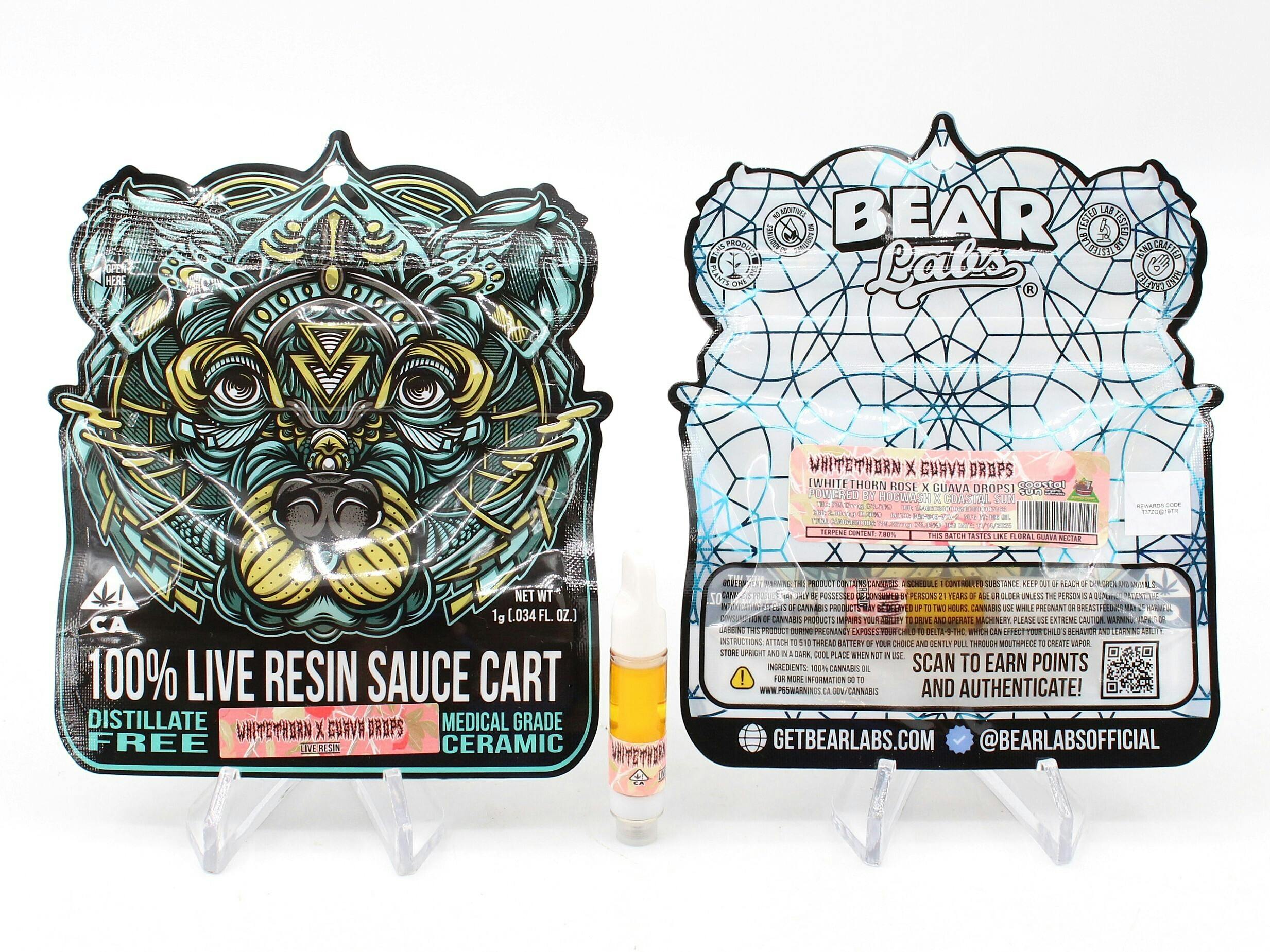 Bear Labs - BEAR Labs - Whitethorn x Guava Drops - 510 Threaded - Cartridge - 1