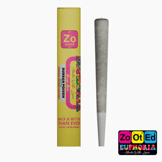 Zooted Brandz - MI - Durban Poison | Boogie Roll | Joint | 1g - 1