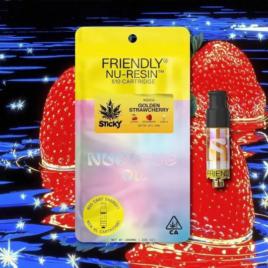 Friendly Brand - Friendly Brand x Sticky | Golden Strawcherry | Live Nuresin Cartridge | 1g - 1