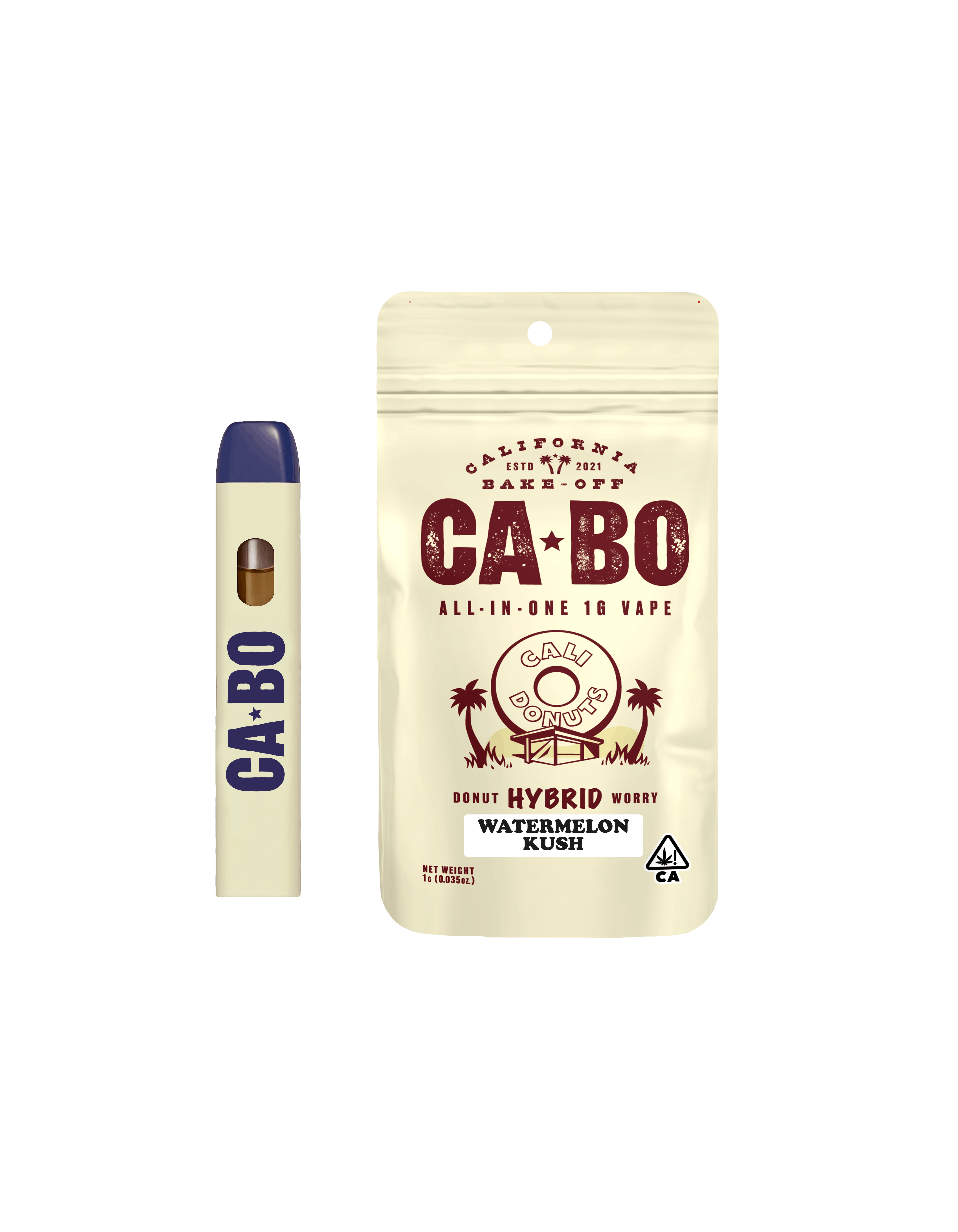 CABO - CABO All-In-One 1g Vape - Watermelon Kush - Hybrid - 1