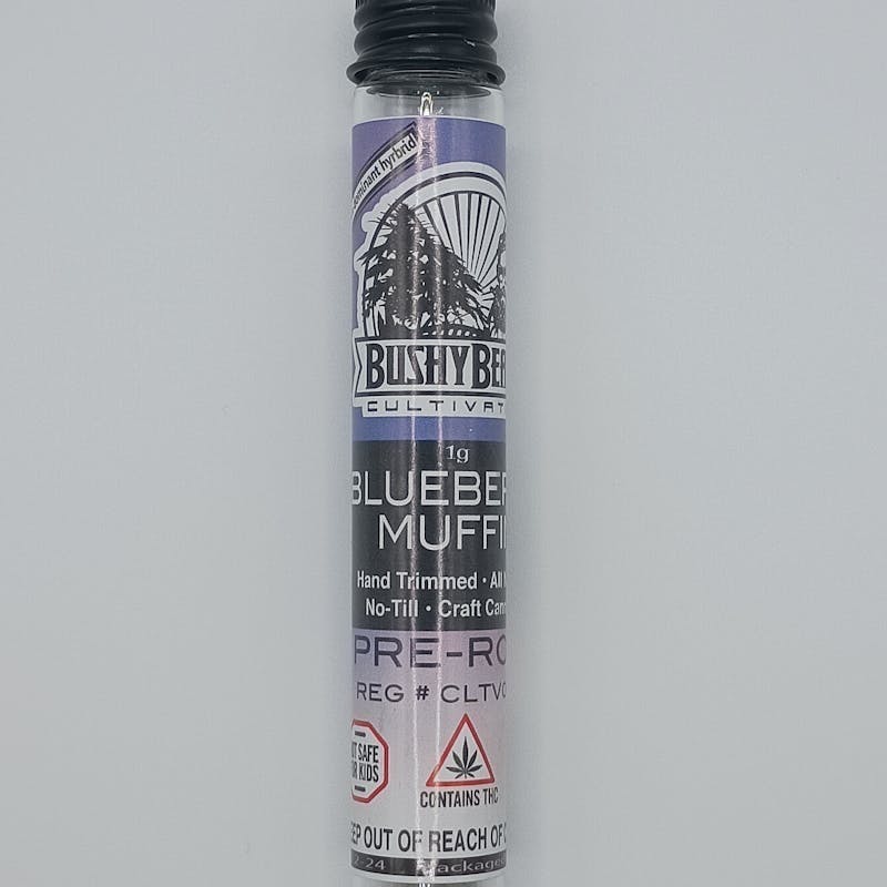 Bushy Beard Cultivation - Bushy Beard - Blueberry Muffin Pre Roll 1g - 1