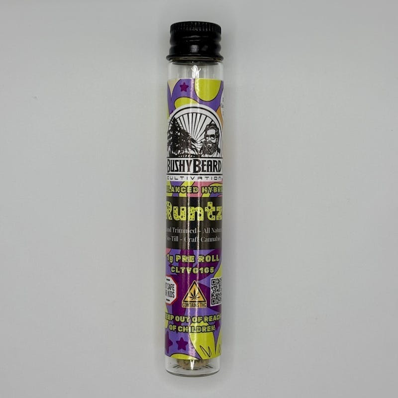 Bushy Beard Cultivation - Bushy Beard - Runtz Pre Roll 1g - 1