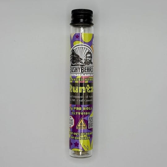 Bushy Beard Cultivation - Bushy Beard - Runtz Pre Roll 1g - 1